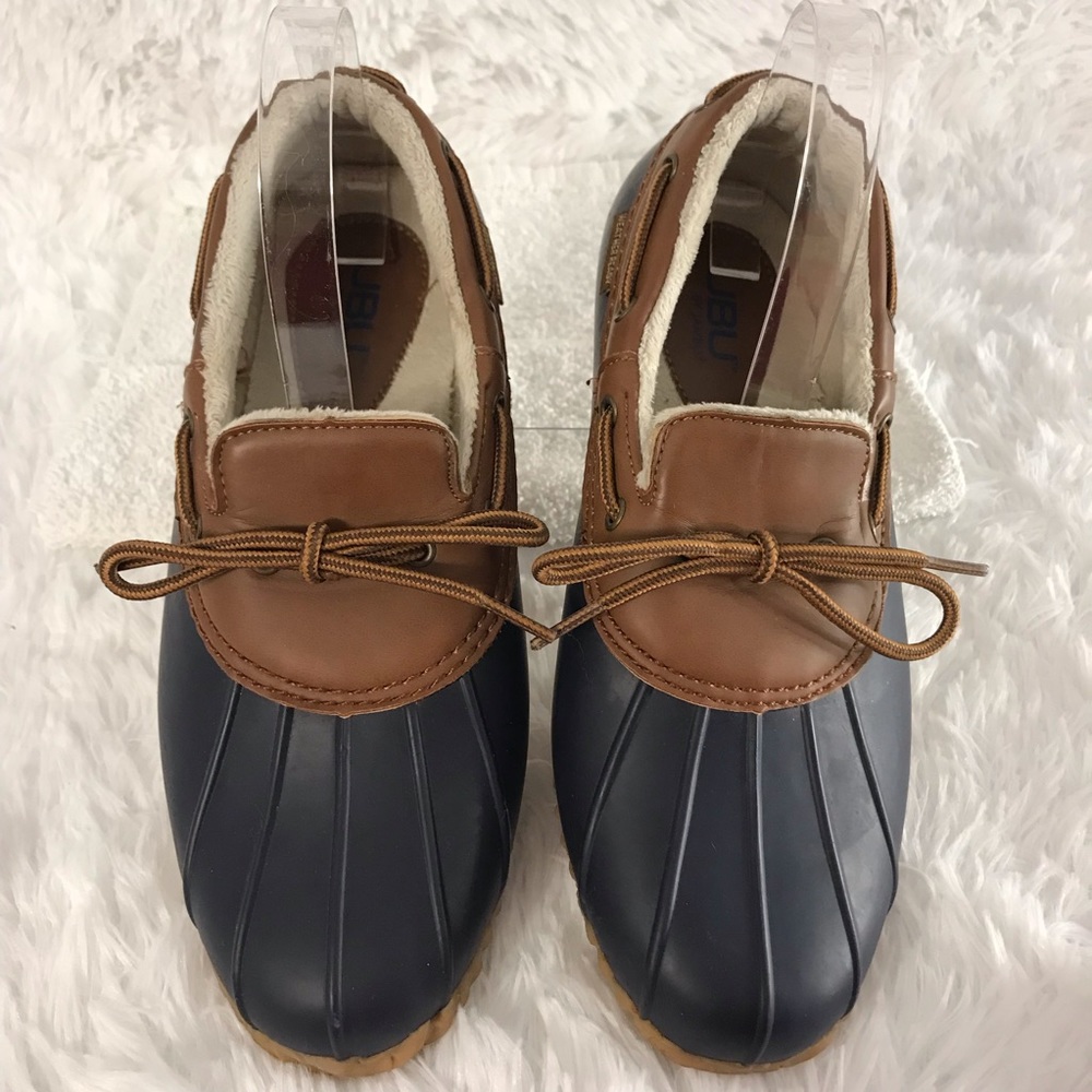 JBU Duck shoes. Blue/brown. SIZE 10M